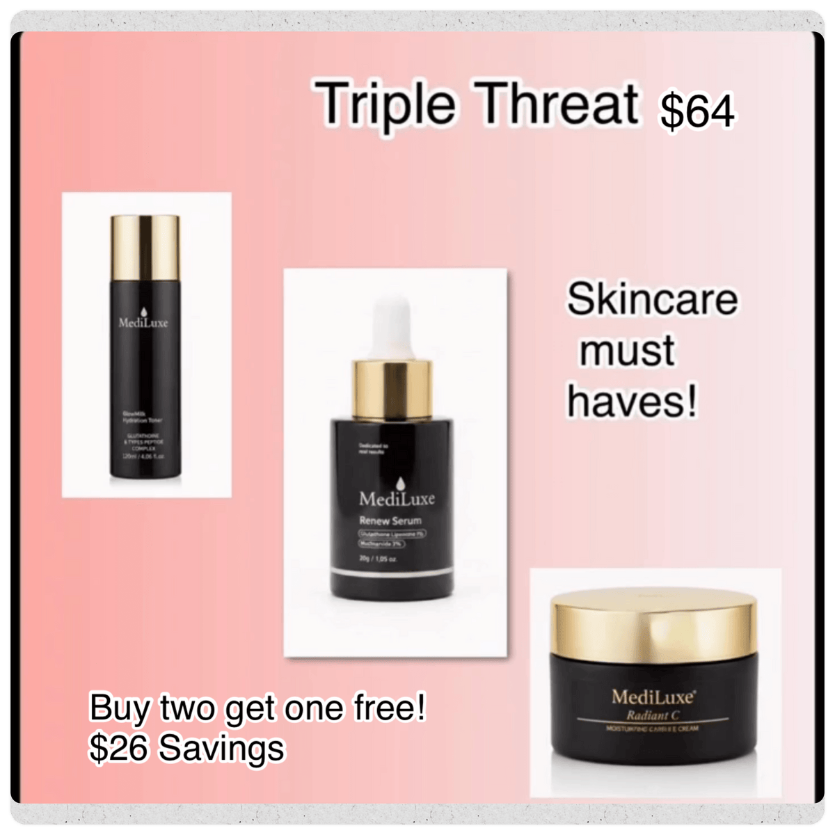 Triple Threat Bundle | MediLuxe Skincare
