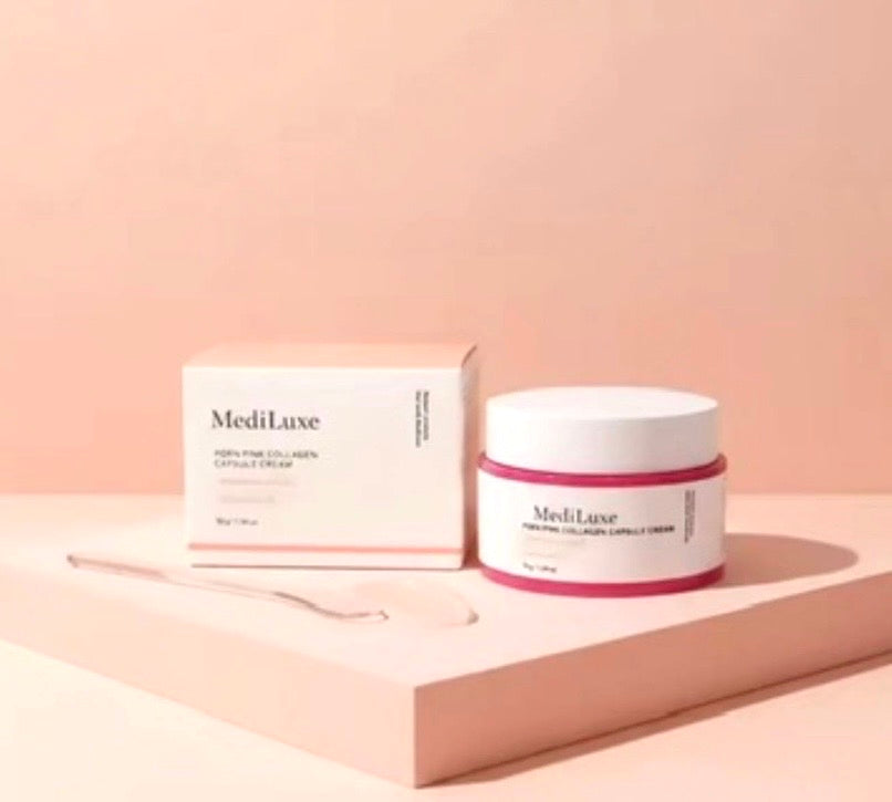 MediLuxe PDRN Pink Collagen Capsule Cream for Glowing, Smooth Skin
