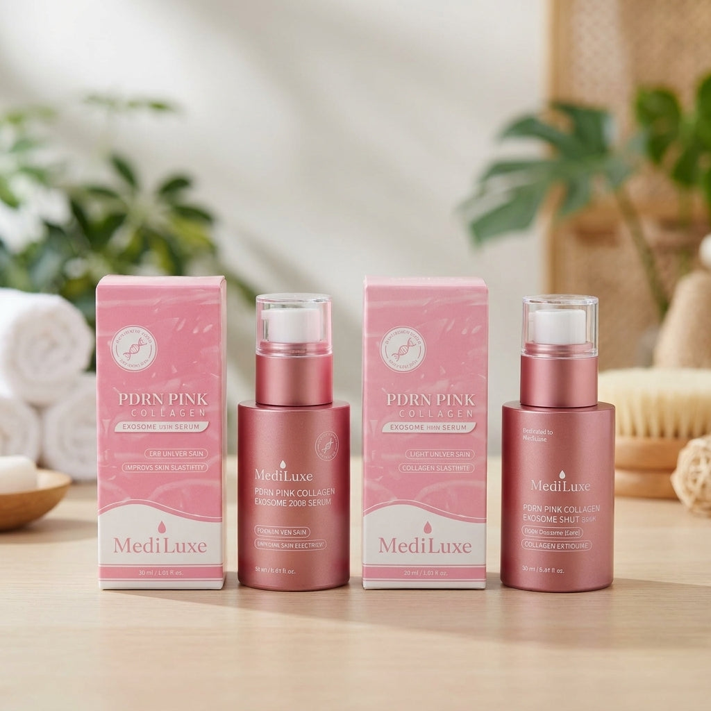 Pink Collagen Exosome Face Serum Dual Set for Hydrated & Smooth Skin
