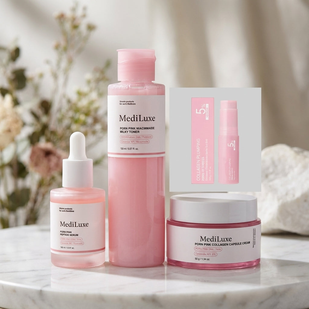 Rose Pink Collagen Beauty Bundle Set